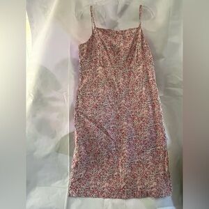 Brooks Brothers Pink Floral Dress Womens Size 10 Sleeveless